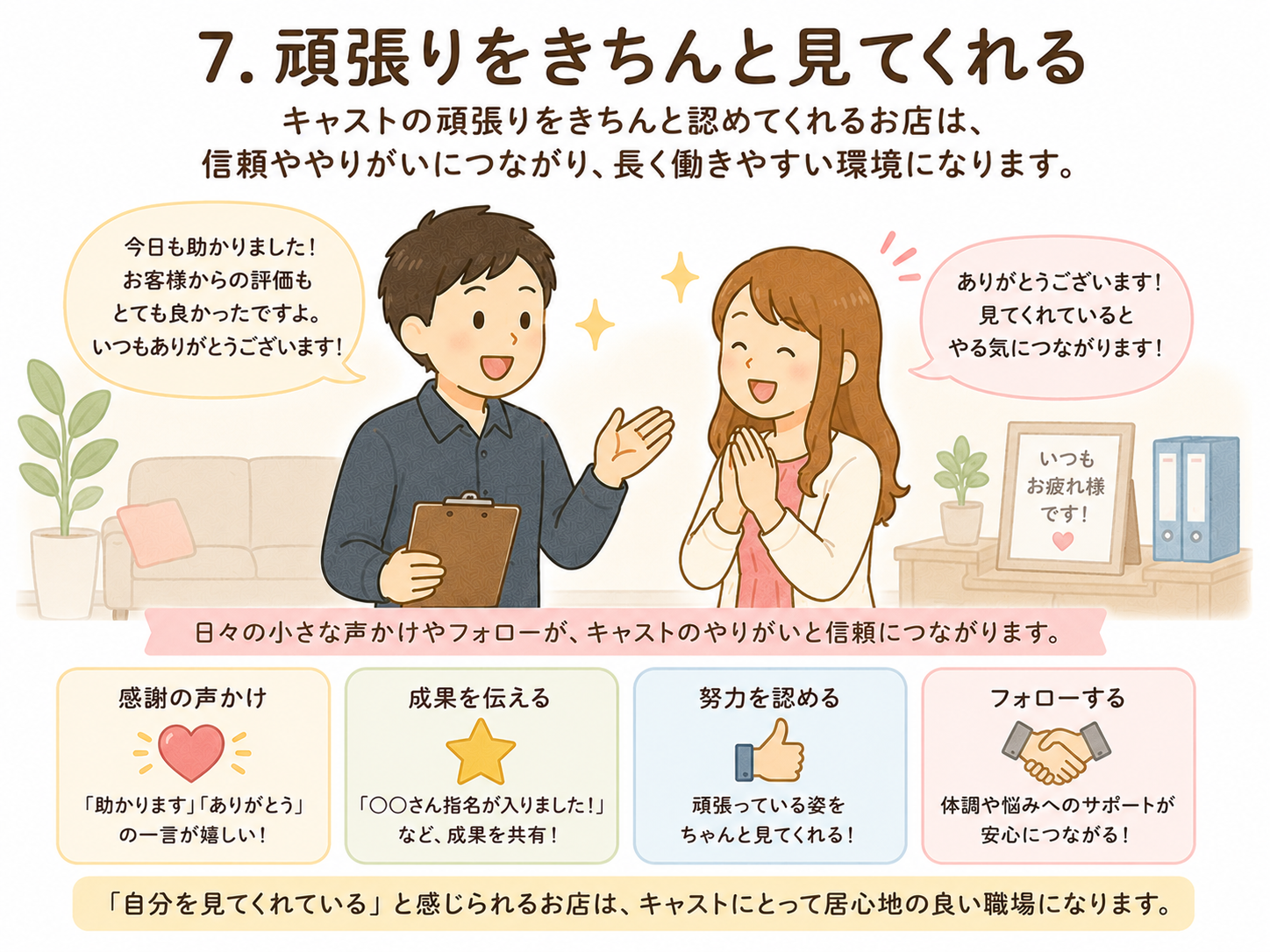 7,頑張りを